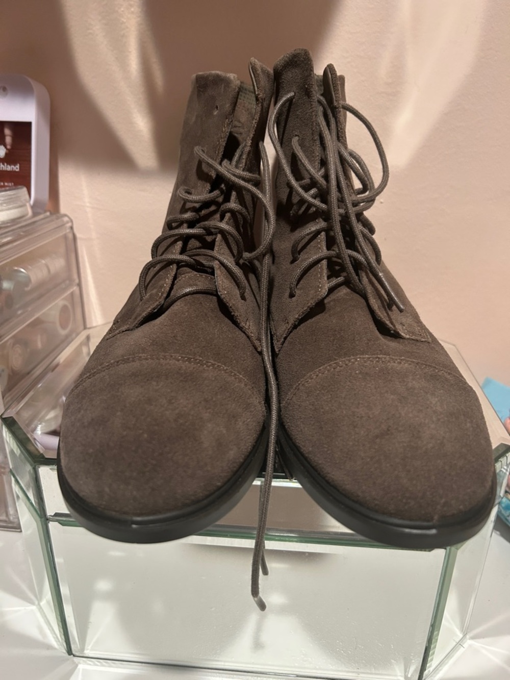 Ecco Suede Lace-Up Ankle Boots
